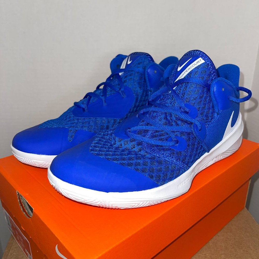 NIKE ZOOM HYPERSPEED COURT (CI2964410) MENS SHOES SZ 8 ROYAL BLUE WHITE